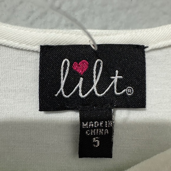 Lilt Kids Girls White Long Sleeve Horse Floral Burgundy Tulle Tutu Dress Size 5 - Picture 5 of 12